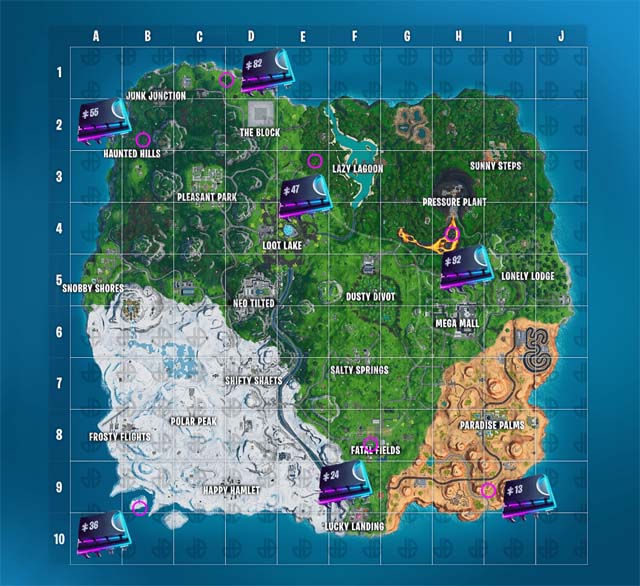 Fortnite Fortbyte Locations
